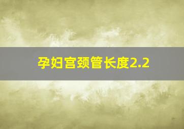 孕妇宫颈管长度2.2