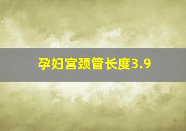 孕妇宫颈管长度3.9