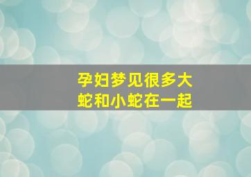 孕妇梦见很多大蛇和小蛇在一起