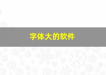 字体大的软件