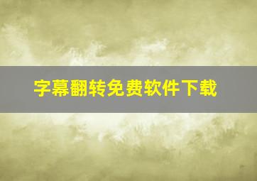 字幕翻转免费软件下载