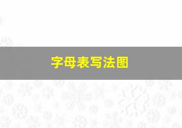 字母表写法图