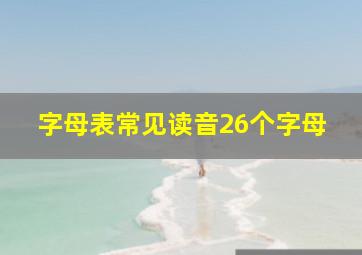 字母表常见读音26个字母