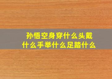 孙悟空身穿什么头戴什么手举什么足踏什么