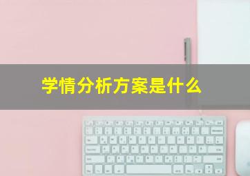 学情分析方案是什么