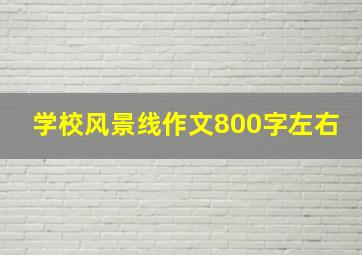 学校风景线作文800字左右