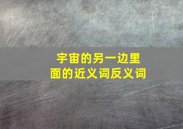 宇宙的另一边里面的近义词反义词