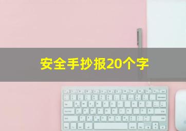 安全手抄报20个字