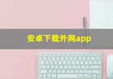 安卓下载外网app