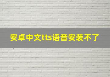 安卓中文tts语音安装不了