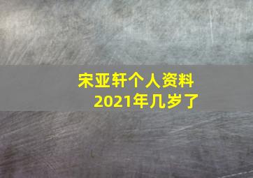 宋亚轩个人资料2021年几岁了