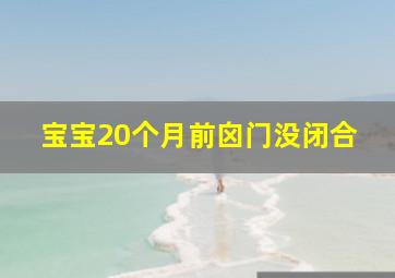 宝宝20个月前囟门没闭合