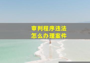 审判程序违法怎么办理案件