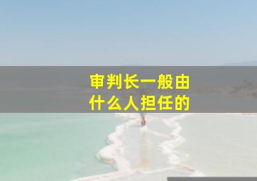 审判长一般由什么人担任的