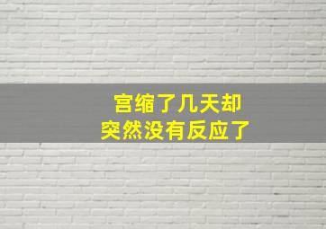 宫缩了几天却突然没有反应了