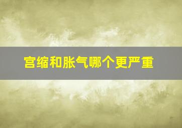 宫缩和胀气哪个更严重