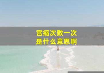 宫缩次数一次是什么意思啊