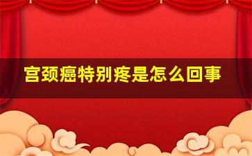 宫颈癌特别疼是怎么回事