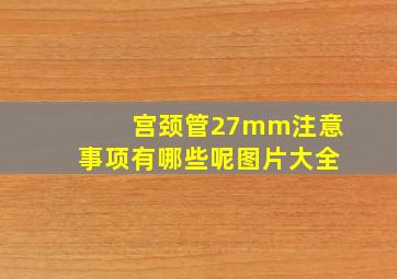 宫颈管27mm注意事项有哪些呢图片大全