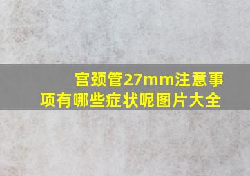 宫颈管27mm注意事项有哪些症状呢图片大全