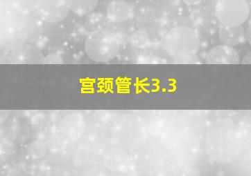 宫颈管长3.3