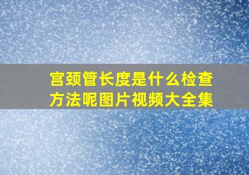 宫颈管长度是什么检查方法呢图片视频大全集