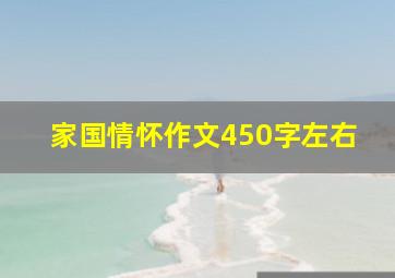 家国情怀作文450字左右