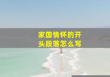 家国情怀的开头段落怎么写