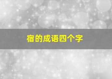 宿的成语四个字