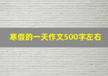 寒假的一天作文500字左右