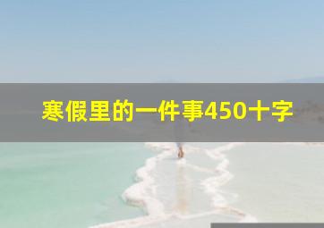 寒假里的一件事450十字