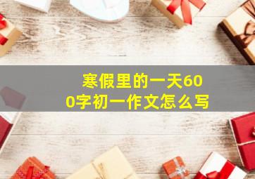 寒假里的一天600字初一作文怎么写