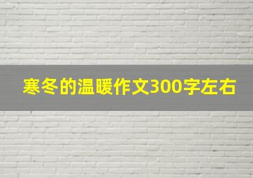 寒冬的温暖作文300字左右