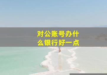 对公账号办什么银行好一点