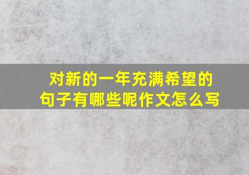 对新的一年充满希望的句子有哪些呢作文怎么写