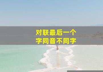 对联最后一个字同音不同字