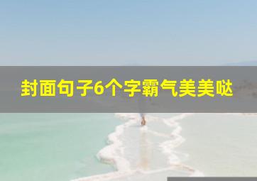 封面句子6个字霸气美美哒