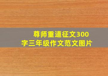 尊师重道征文300字三年级作文范文图片