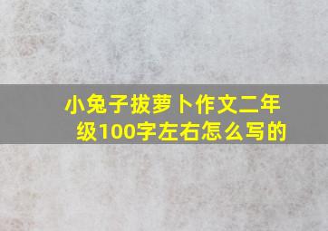 小兔子拔萝卜作文二年级100字左右怎么写的