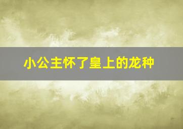 小公主怀了皇上的龙种