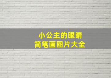 小公主的眼睛简笔画图片大全