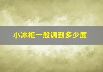 小冰柜一般调到多少度