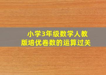 小学3年级数学人教版培优卷数的运算过关