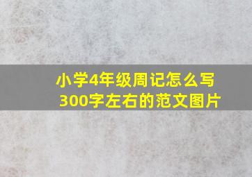 小学4年级周记怎么写300字左右的范文图片