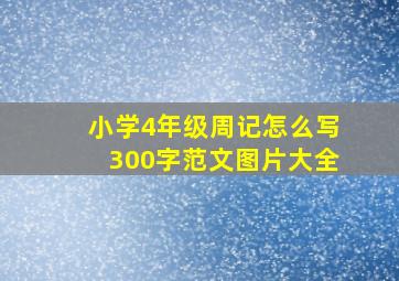 小学4年级周记怎么写300字范文图片大全