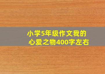 小学5年级作文我的心爱之物400字左右