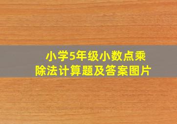 小学5年级小数点乘除法计算题及答案图片