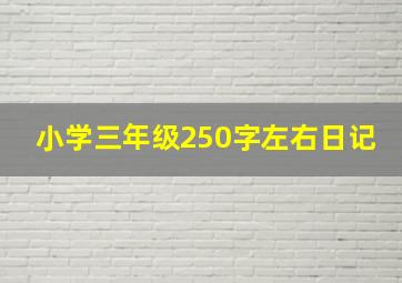 小学三年级250字左右日记