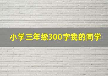 小学三年级300字我的同学