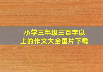 小学三年级三百字以上的作文大全图片下载